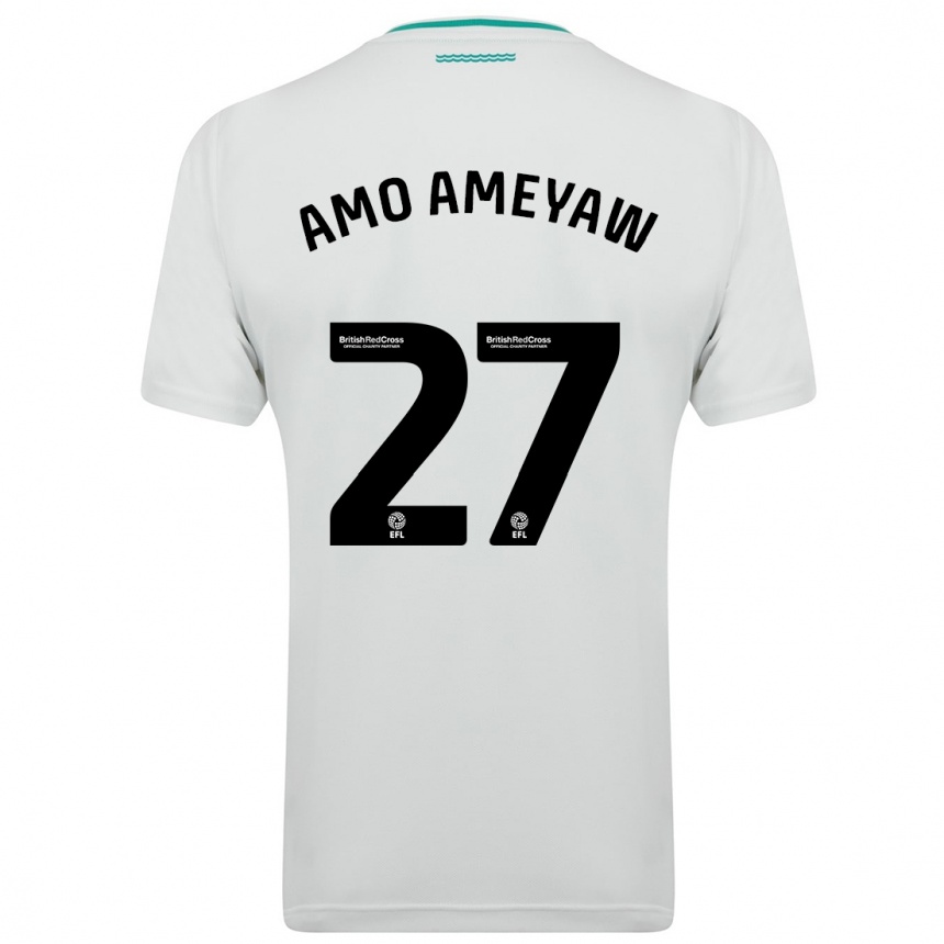 Men Football Samuel Amo-Ameyaw #27 White Away Jersey 2023/24 T-Shirt