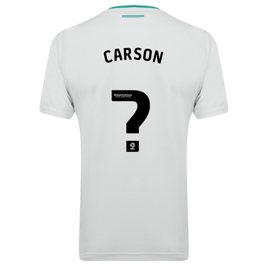 Men Football Matty Carson #0 White Away Jersey 2023/24 T-Shirt