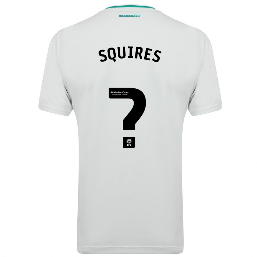 Men Football Joshua Squires #0 White Away Jersey 2023/24 T-Shirt