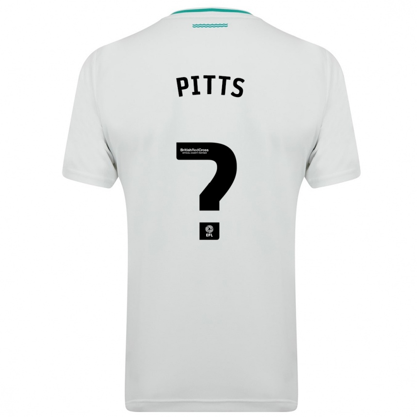 Men Football Josh Pitts #0 White Away Jersey 2023/24 T-Shirt