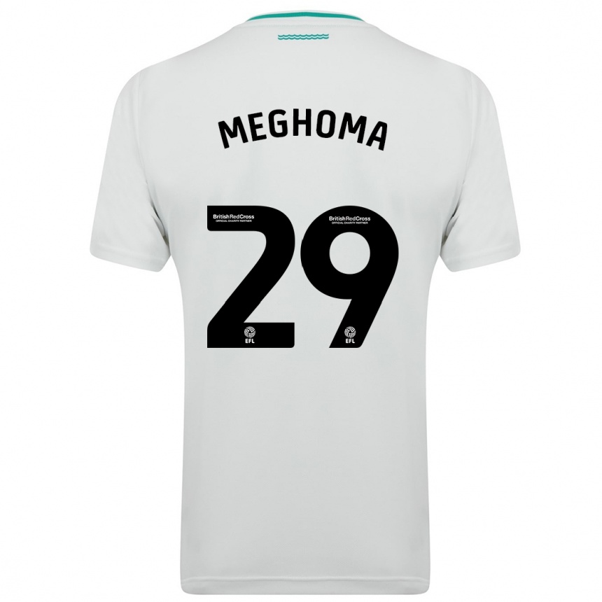 Men Football Jayden Meghoma #29 White Away Jersey 2023/24 T-Shirt