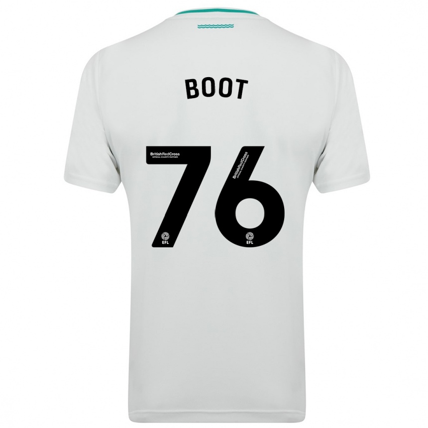 Men Football Nathanael Boot #76 White Away Jersey 2023/24 T-Shirt