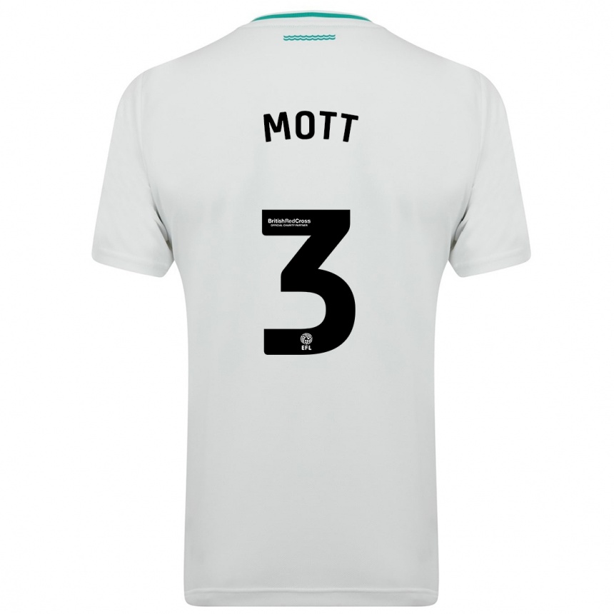 Men Football Millicent Mott #3 White Away Jersey 2023/24 T-Shirt