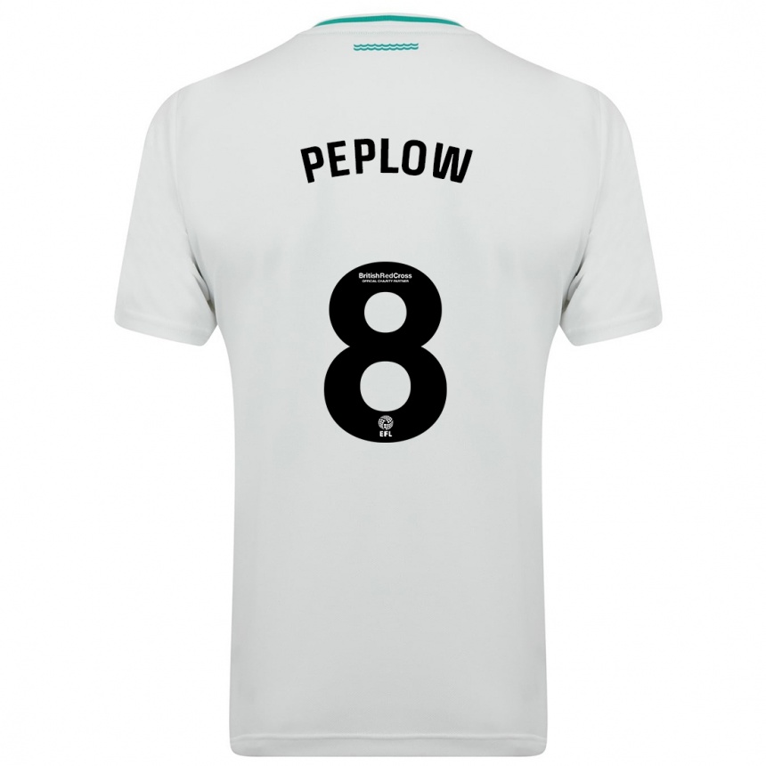 Men Football Chloe Peplow #8 White Away Jersey 2023/24 T-Shirt