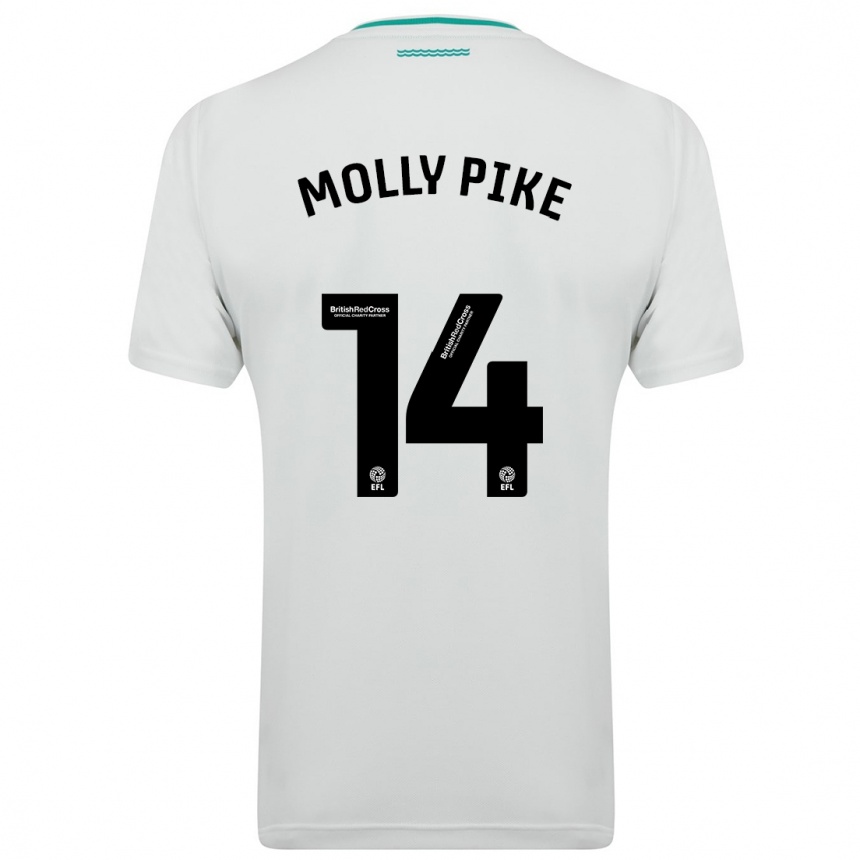 Men Football Molly Pike #14 White Away Jersey 2023/24 T-Shirt