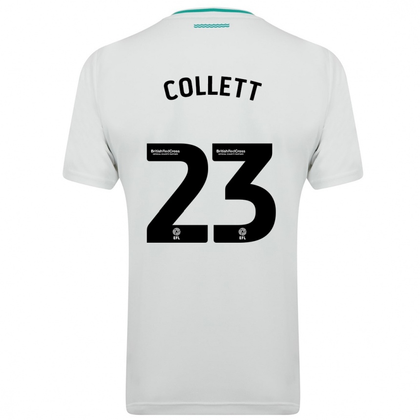 Men Football Megan Collett #23 White Away Jersey 2023/24 T-Shirt