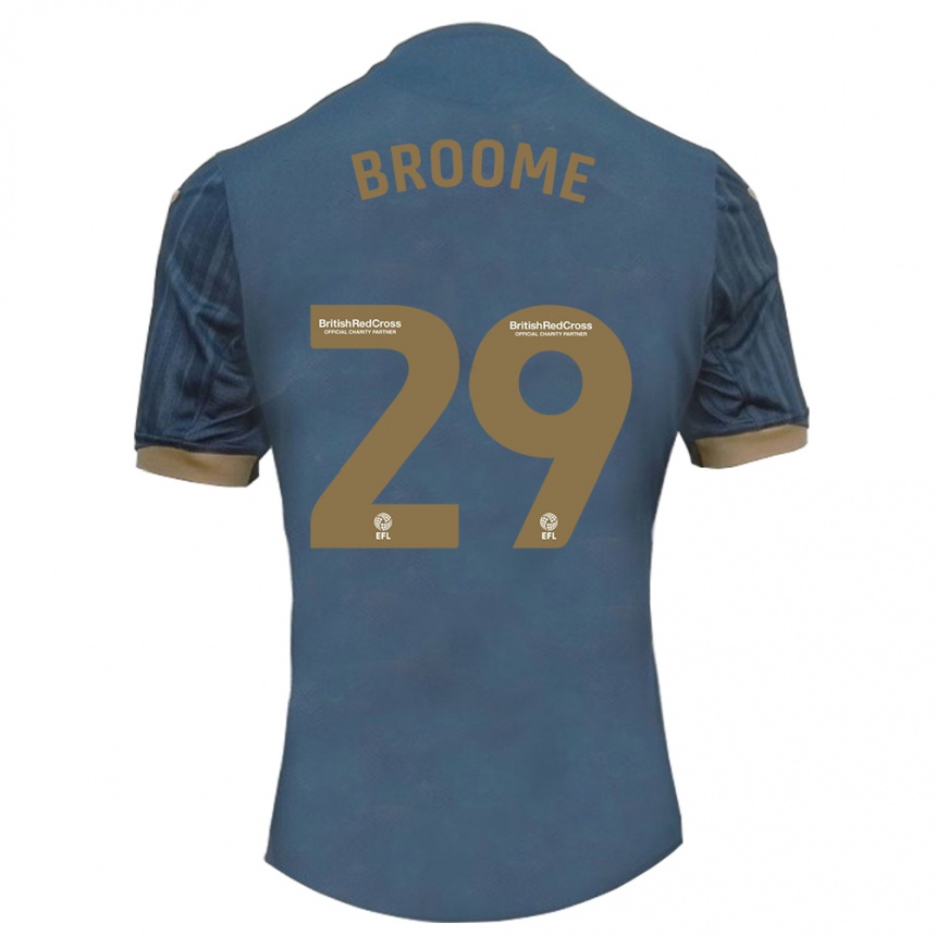 Men Football Nathan Broome #29 Dark Teal Away Jersey 2023/24 T-Shirt