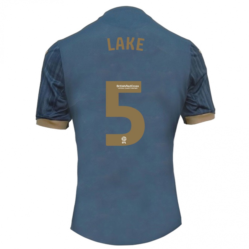 Men Football Ellie Lake #5 Dark Teal Away Jersey 2023/24 T-Shirt