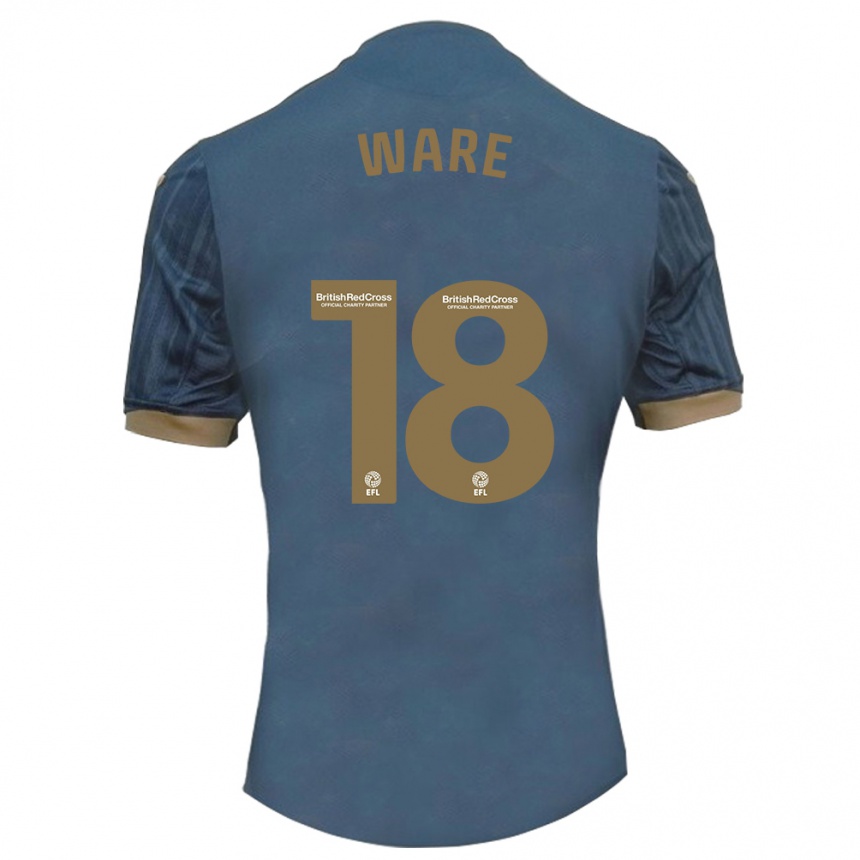 Men Football Phoebe Ware #18 Dark Teal Away Jersey 2023/24 T-Shirt