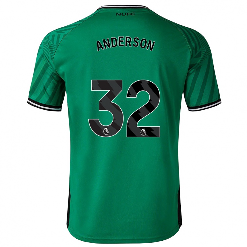 Men Football Elliot Anderson #32 Green Away Jersey 2023/24 T-Shirt