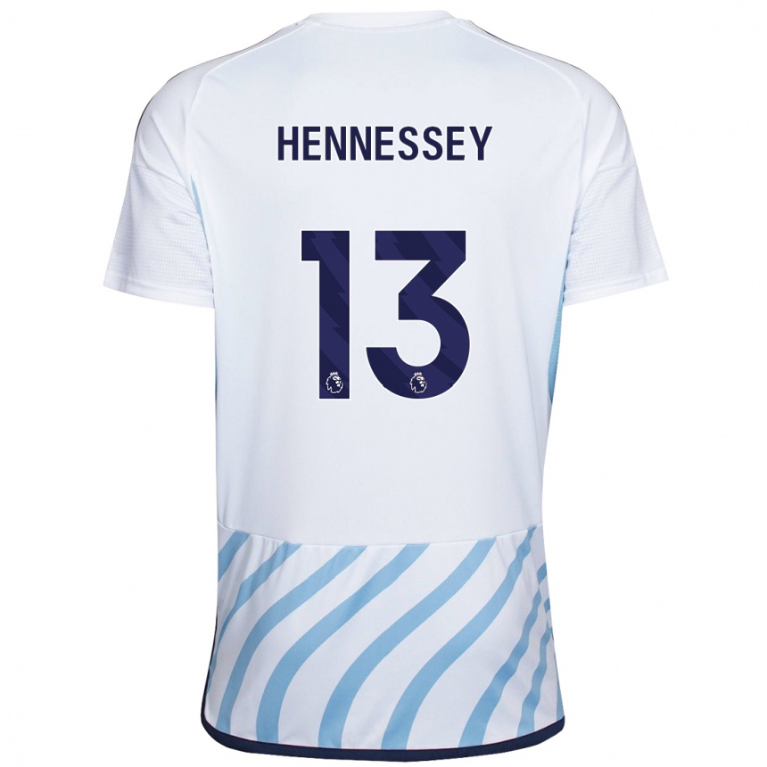 Men Football Wayne Hennessey #13 White Blue Away Jersey 2023/24 T-Shirt