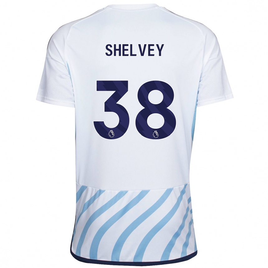 Men Football George Shelvey #38 White Blue Away Jersey 2023/24 T-Shirt