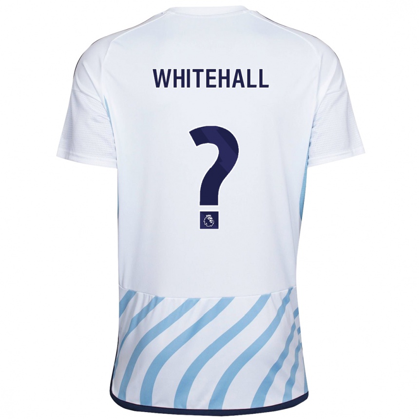 Men Football Archie Whitehall #0 White Blue Away Jersey 2023/24 T-Shirt