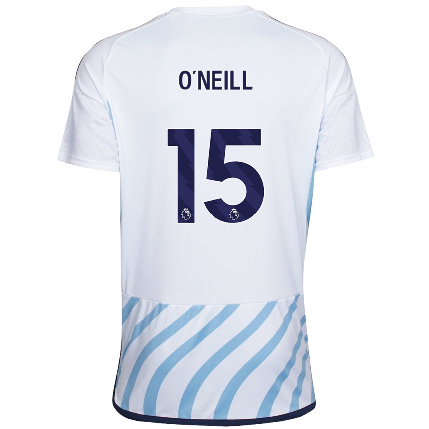 Men Football Laura-Jayne O'neill #15 White Blue Away Jersey 2023/24 T-Shirt