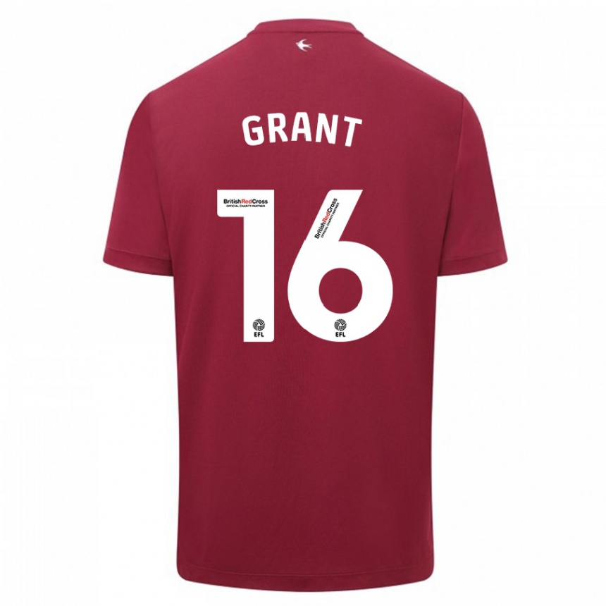 Men Football Karlan Grant #16 Red Away Jersey 2023/24 T-Shirt