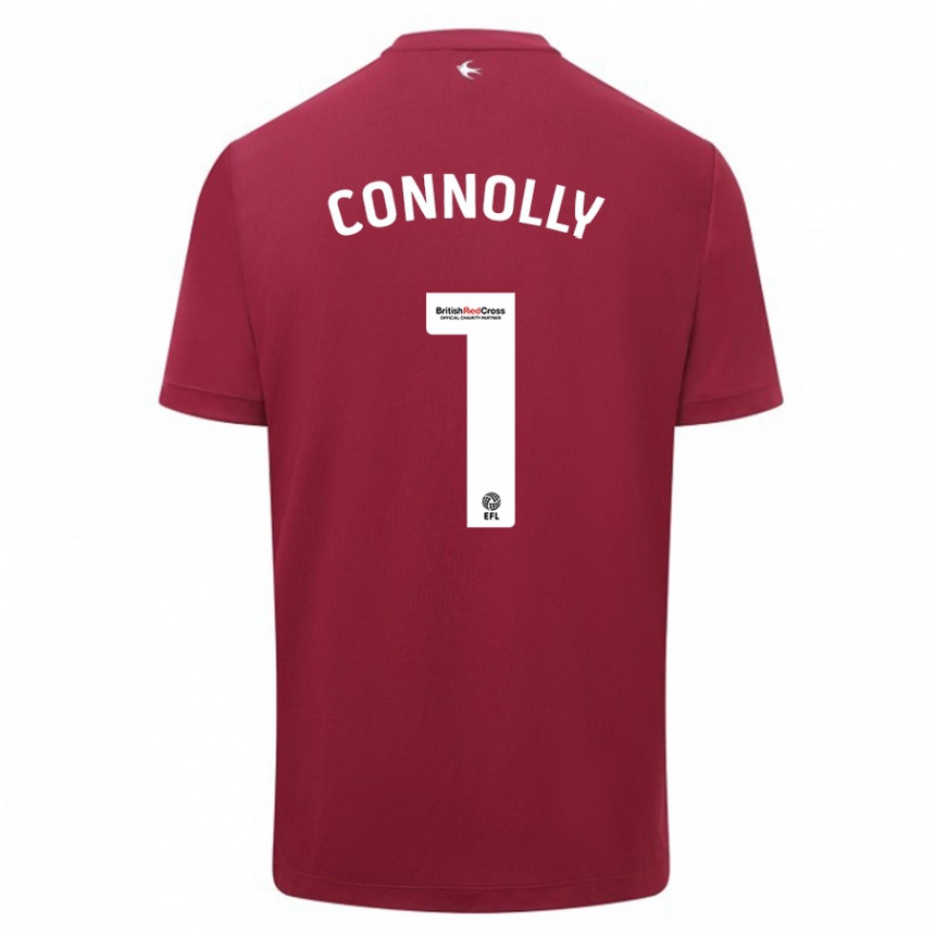 Men Football Daisy Connolly #1 Red Away Jersey 2023/24 T-Shirt