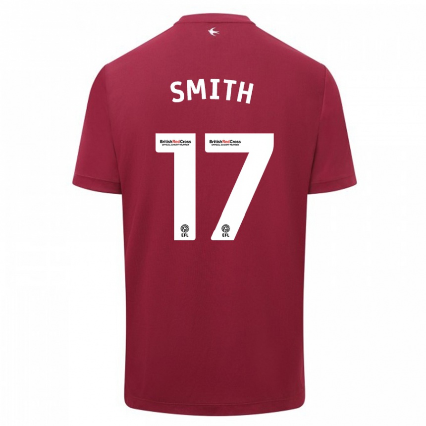 Men Football Hollie Smith #17 Red Away Jersey 2023/24 T-Shirt