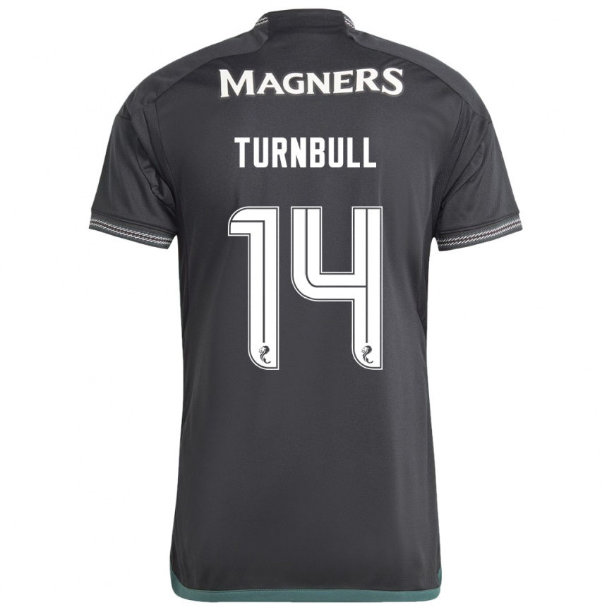 Men Football David Turnbull #14 Black Away Jersey 2023/24 T-Shirt