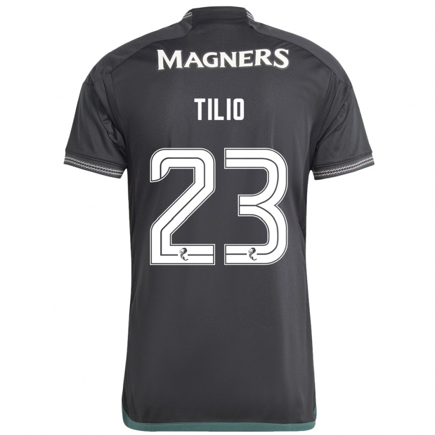 Men Football Marco Tilio #23 Black Away Jersey 2023/24 T-Shirt