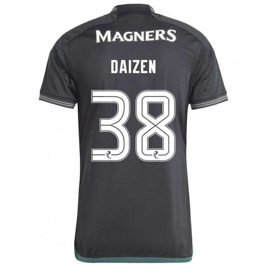 Men Football Daizen Maeda #38 Black Away Jersey 2023/24 T-Shirt