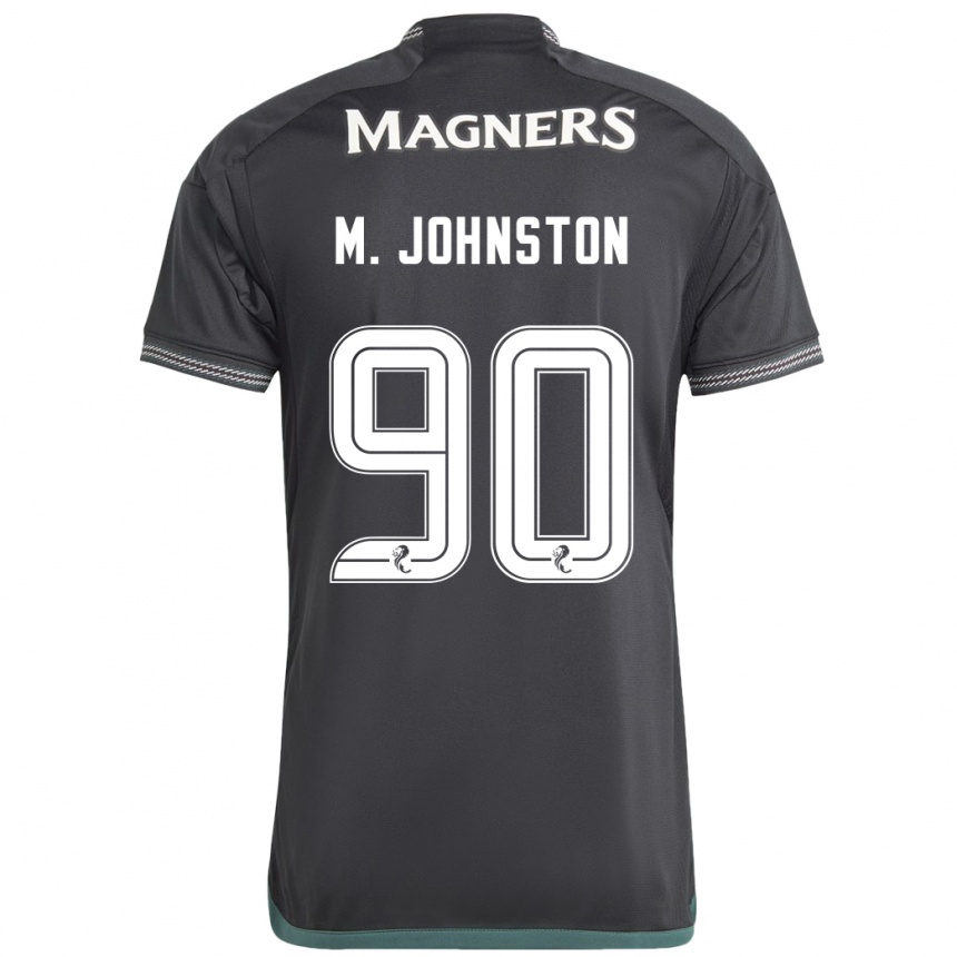 Men Football Mikey Johnston #90 Black Away Jersey 2023/24 T-Shirt