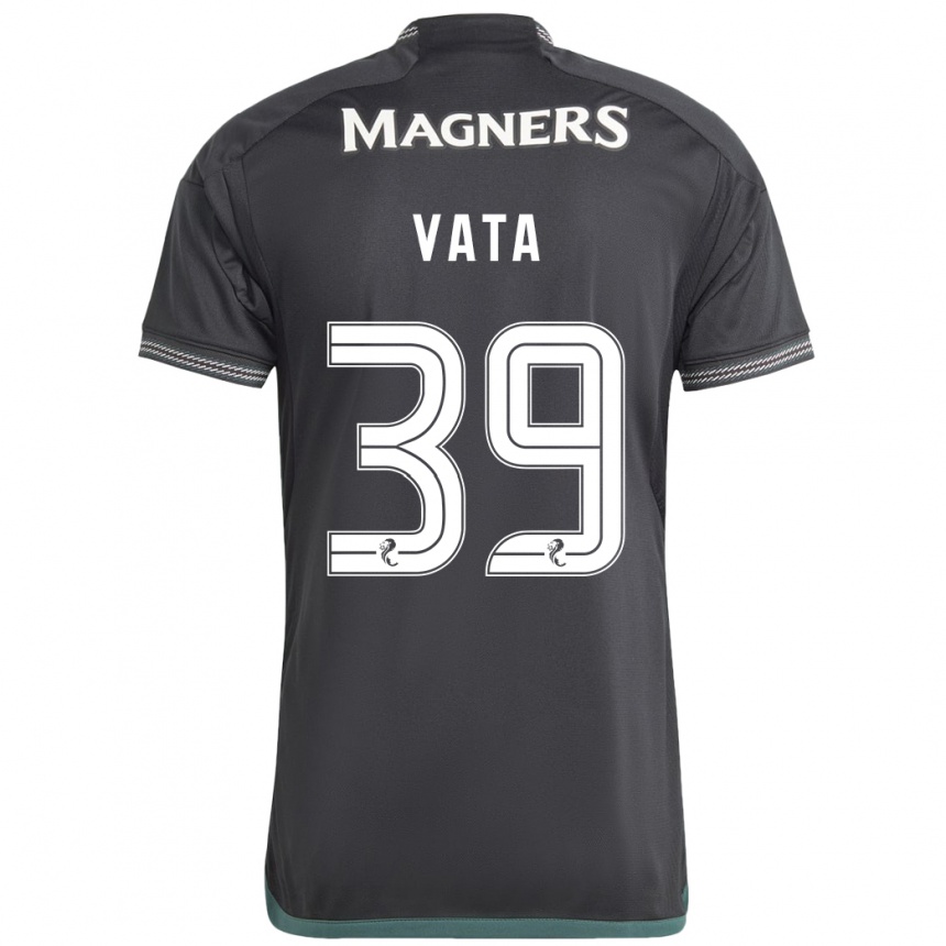 Men Football Rocco Vata #39 Black Away Jersey 2023/24 T-Shirt