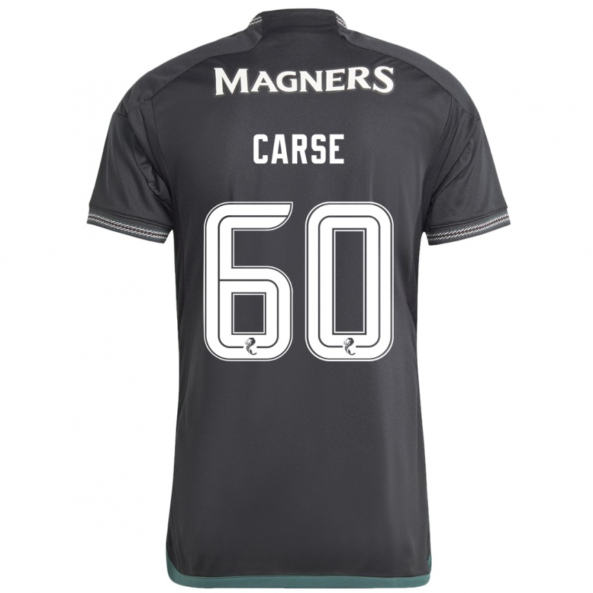 Men Football Mackenzie Carse #60 Black Away Jersey 2023/24 T-Shirt