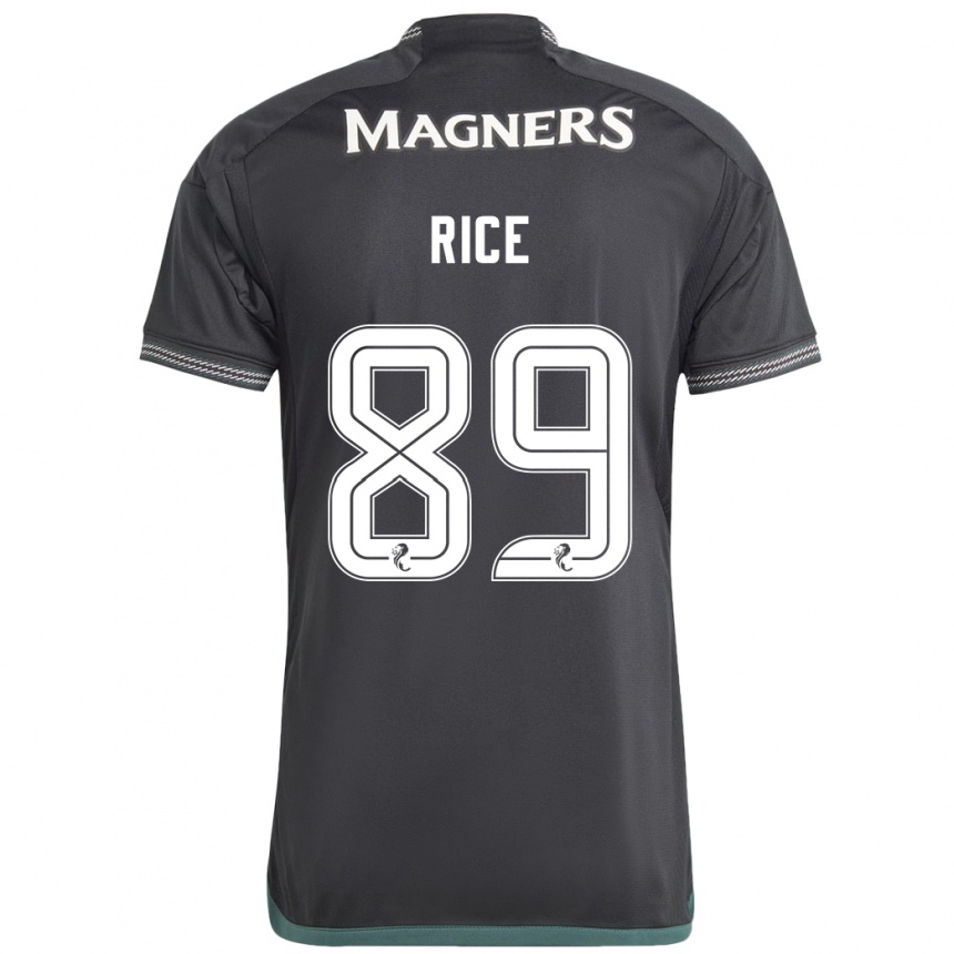 Men Football Aidan Rice #89 Black Away Jersey 2023/24 T-Shirt