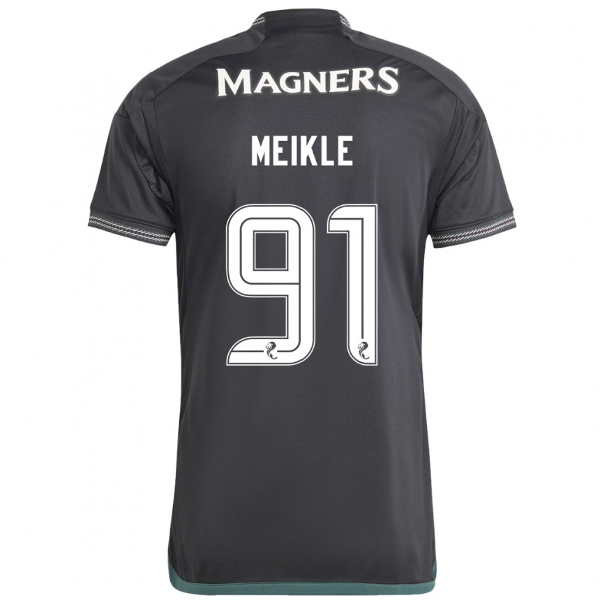 Men Football Jamie Meikle #91 Black Away Jersey 2023/24 T-Shirt