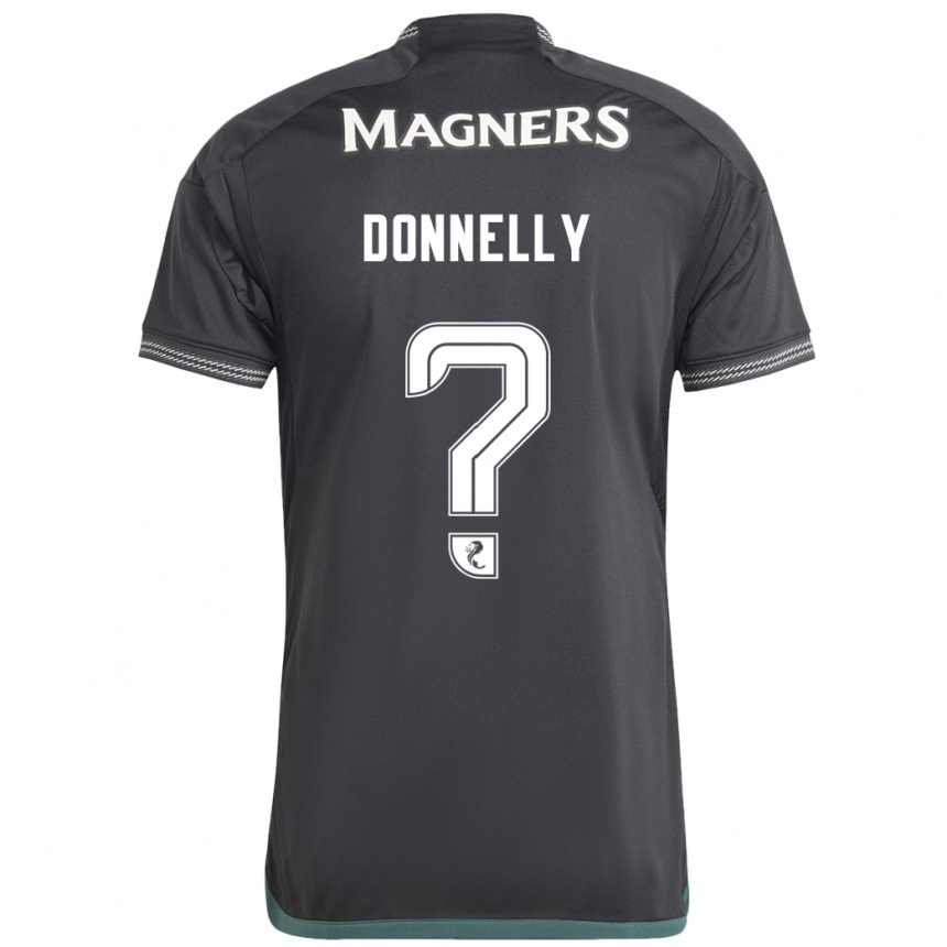 Men Football Jacob Donnelly #0 Black Away Jersey 2023/24 T-Shirt