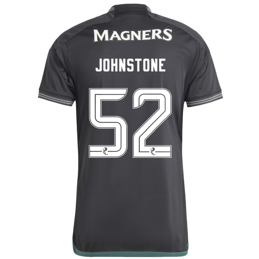 Men Football Rachael Johnstone #52 Black Away Jersey 2023/24 T-Shirt