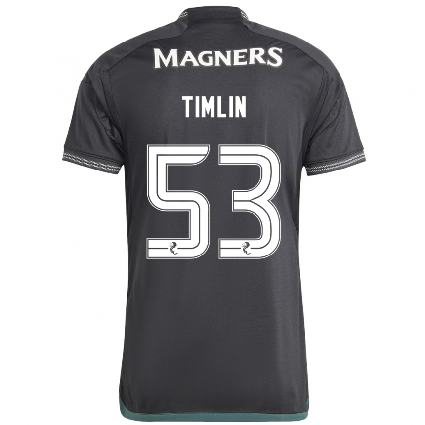 Men Football Sophie Timlin #53 Black Away Jersey 2023/24 T-Shirt