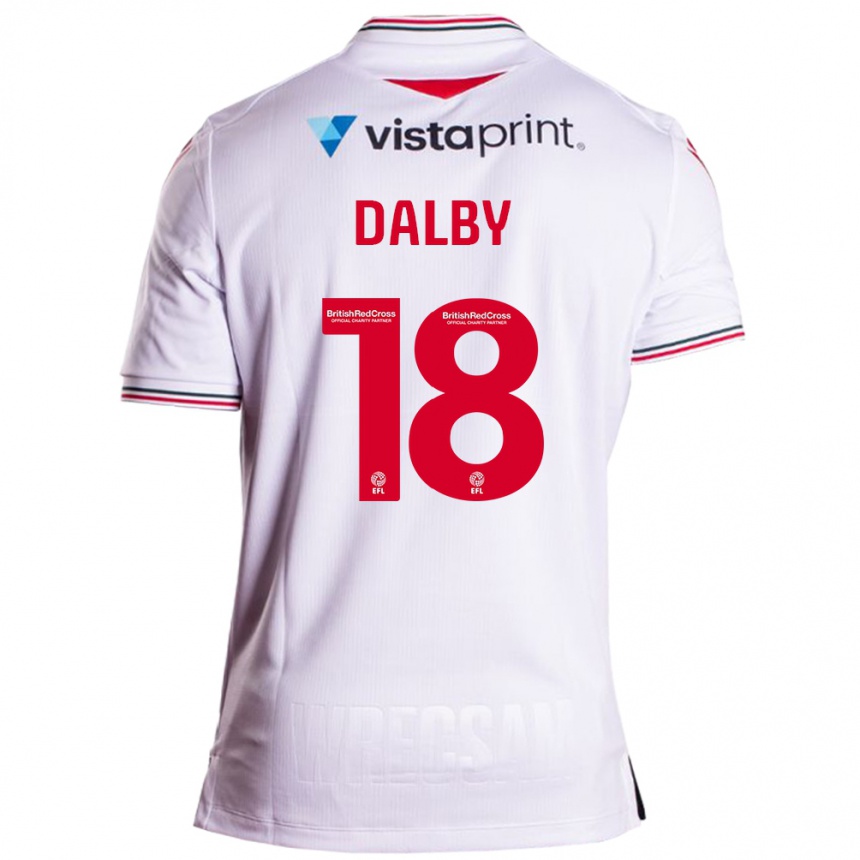 Men Football Sam Dalby #18 White Away Jersey 2023/24 T-Shirt