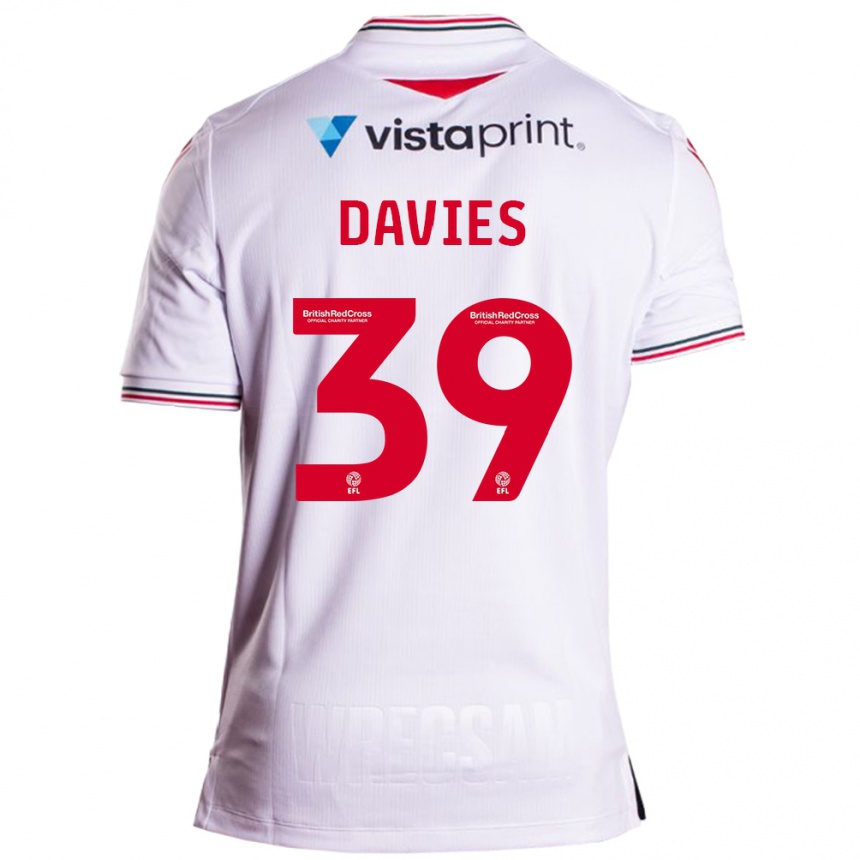 Men Football Daniel Davies #39 White Away Jersey 2023/24 T-Shirt