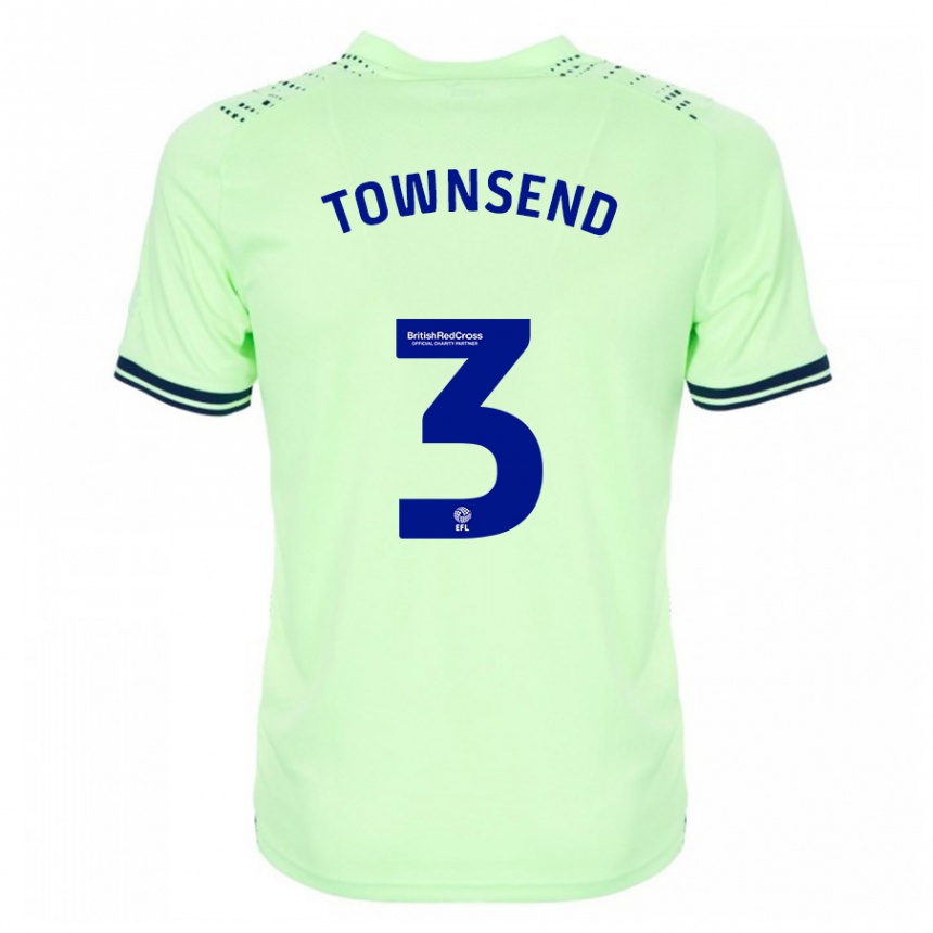 Men Football Conor Townsend #3 Navy Away Jersey 2023/24 T-Shirt