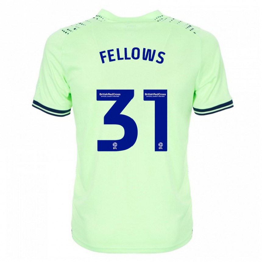 Men Football Tom Fellows #31 Navy Away Jersey 2023/24 T-Shirt