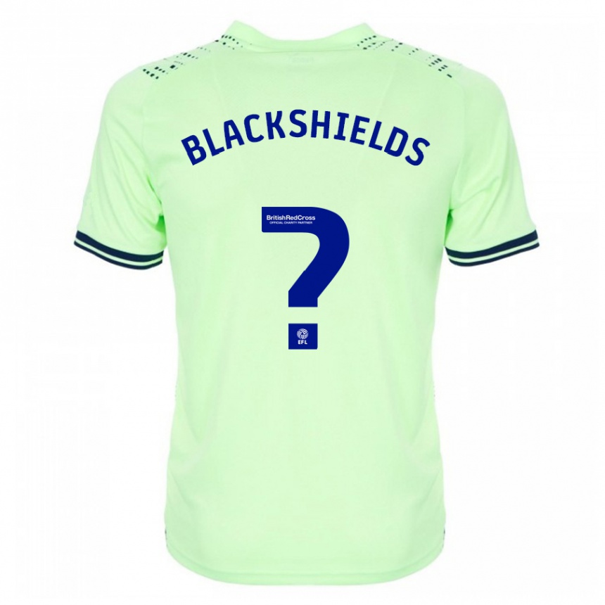 Men Football Charlie Blackshields #0 Navy Away Jersey 2023/24 T-Shirt