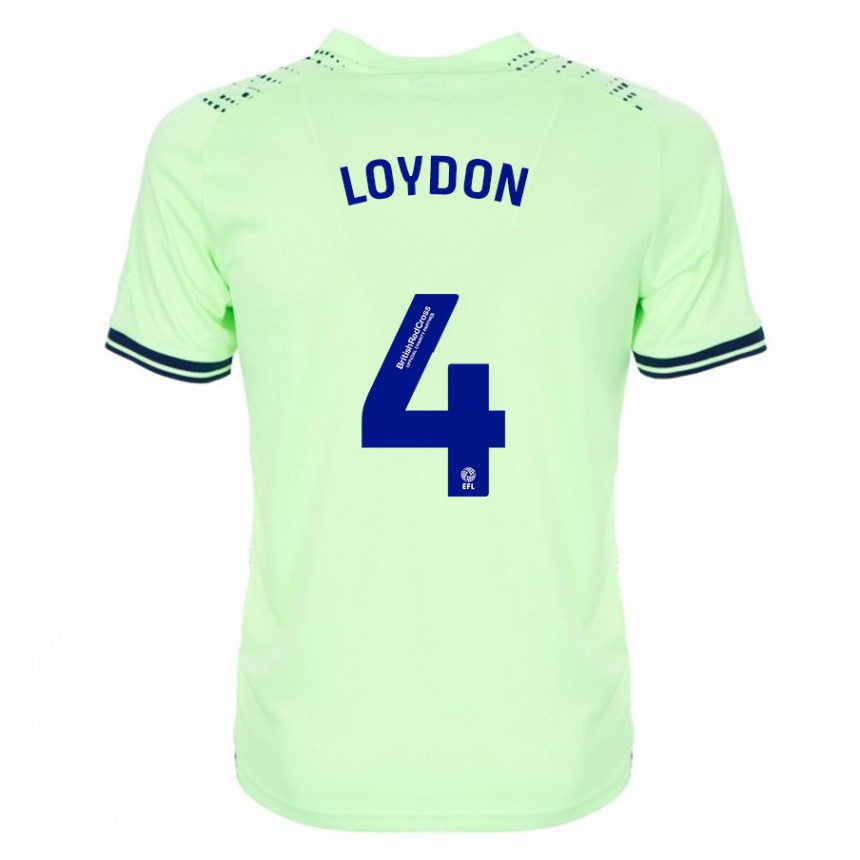 Men Football Abi Loydon #4 Navy Away Jersey 2023/24 T-Shirt