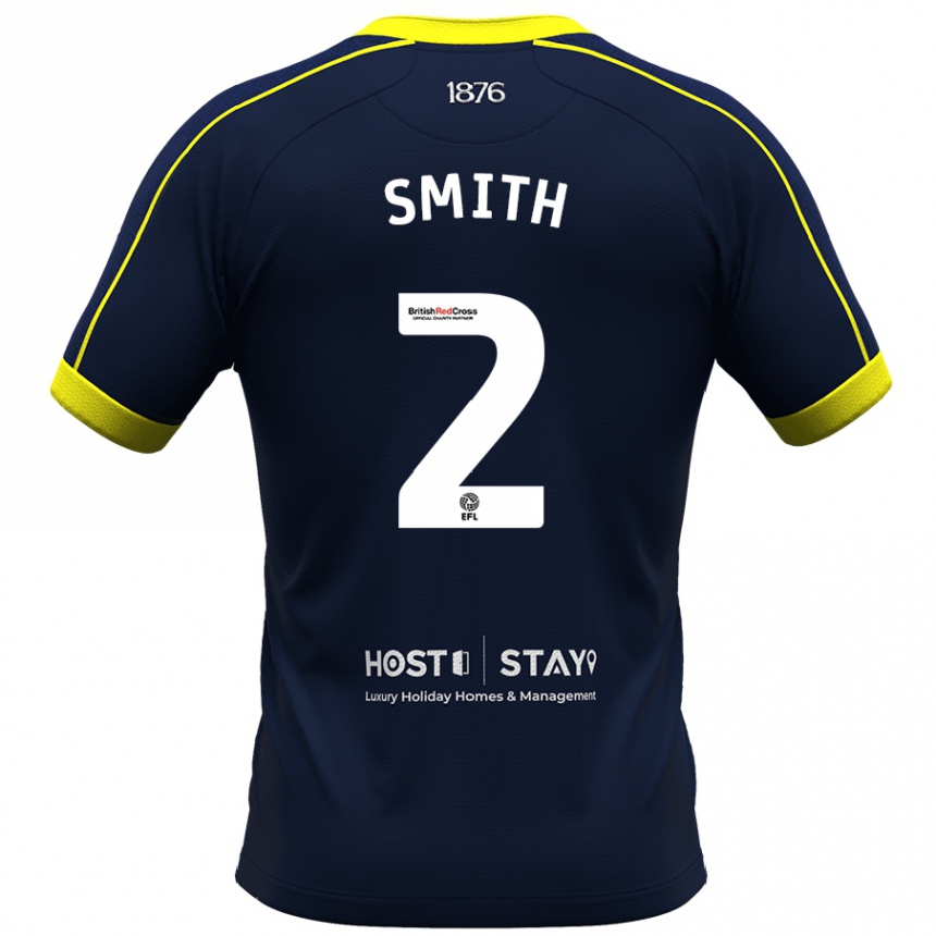 Men Football Tommy Smith #2 Navy Away Jersey 2023/24 T-Shirt