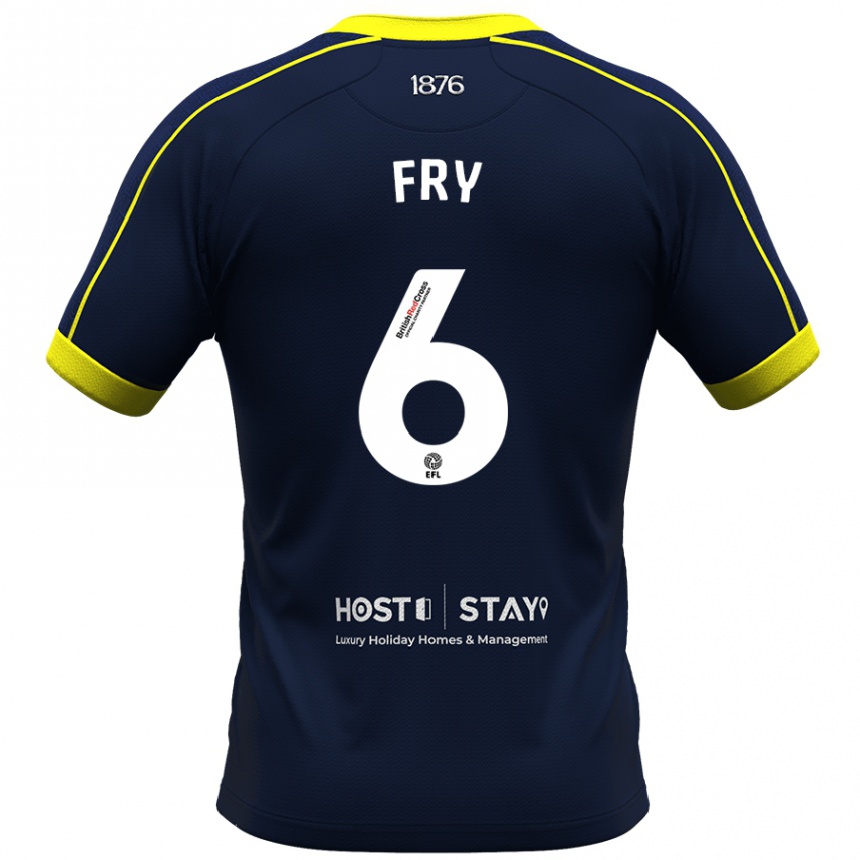 Men Football Dael Fry #6 Navy Away Jersey 2023/24 T-Shirt