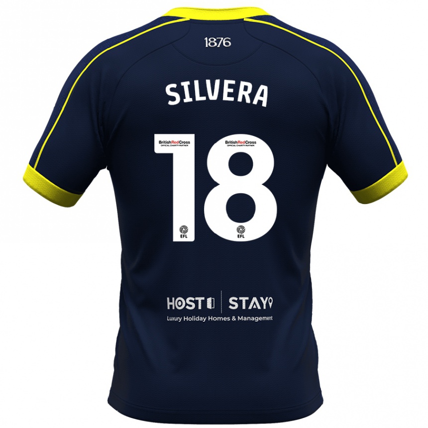 Men Football Sam Silvera #18 Navy Away Jersey 2023/24 T-Shirt