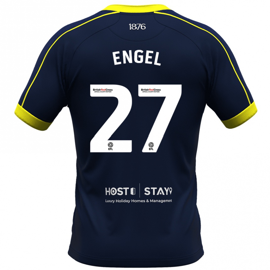 Men Football Lukas Engel #27 Navy Away Jersey 2023/24 T-Shirt