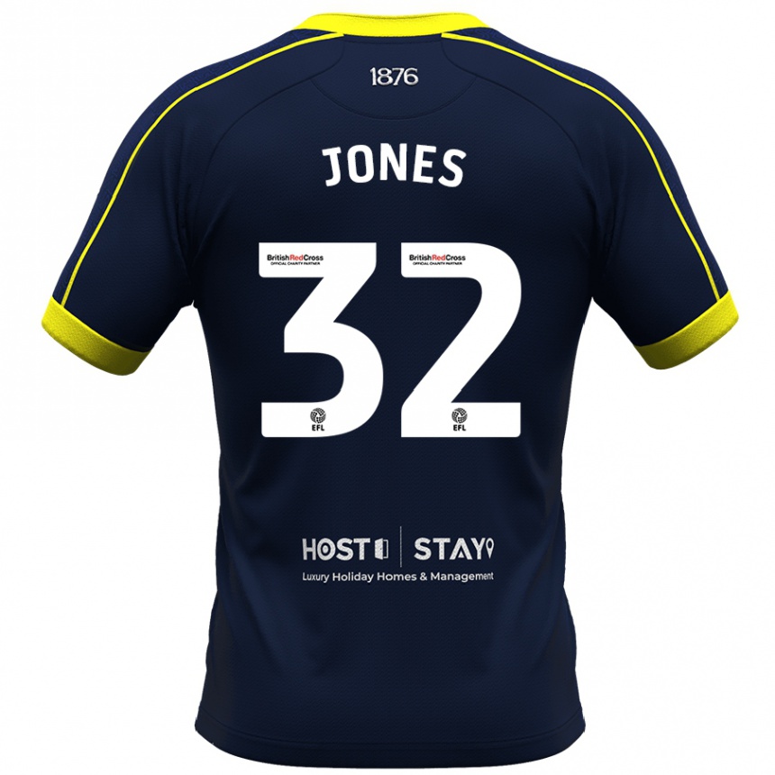 Men Football Jamie Jones #32 Navy Away Jersey 2023/24 T-Shirt