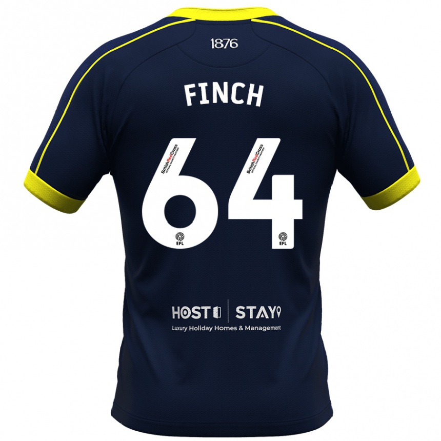 Men Football Sonny Finch #64 Navy Away Jersey 2023/24 T-Shirt