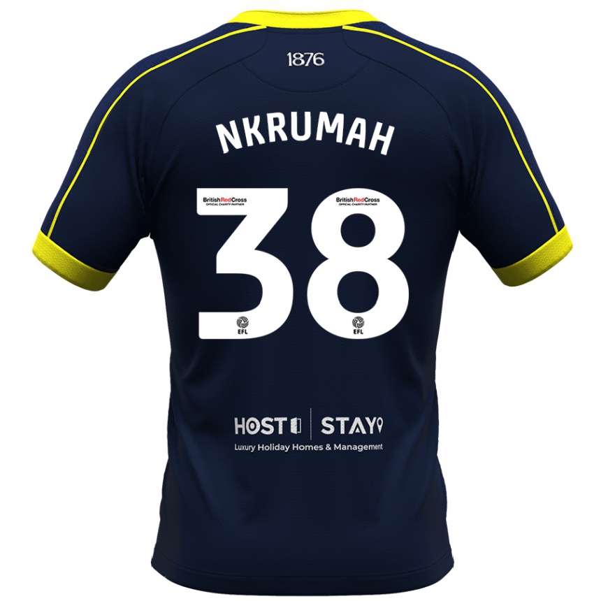 Men Football Daniel Nkrumah #38 Navy Away Jersey 2023/24 T-Shirt