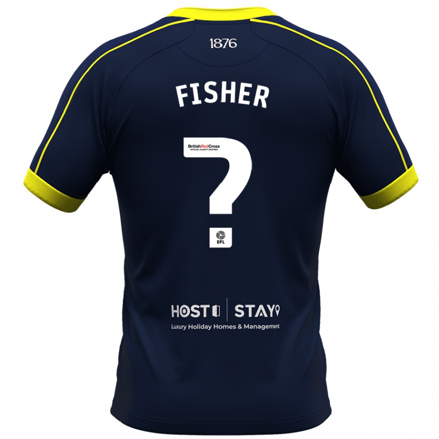 Men Football Nathan Fisher #0 Navy Away Jersey 2023/24 T-Shirt