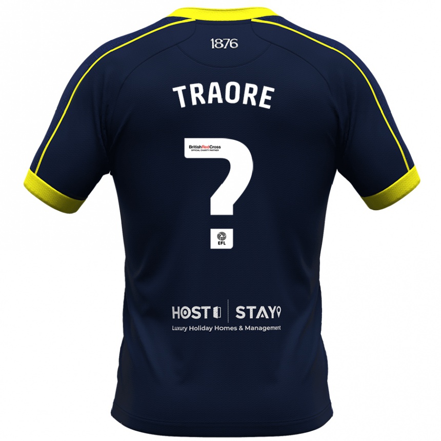 Men Football Yacou Traore #0 Navy Away Jersey 2023/24 T-Shirt