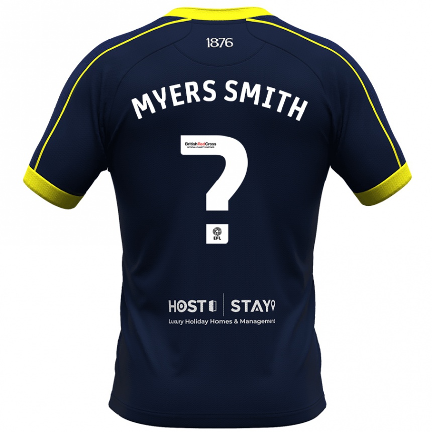 Men Football Alfie Myers-Smith #0 Navy Away Jersey 2023/24 T-Shirt