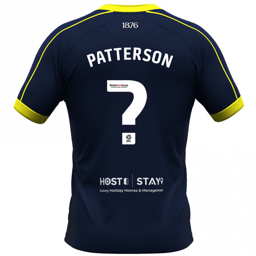 Men Football Jack Patterson #2 Navy Away Jersey 2023/24 T-Shirt