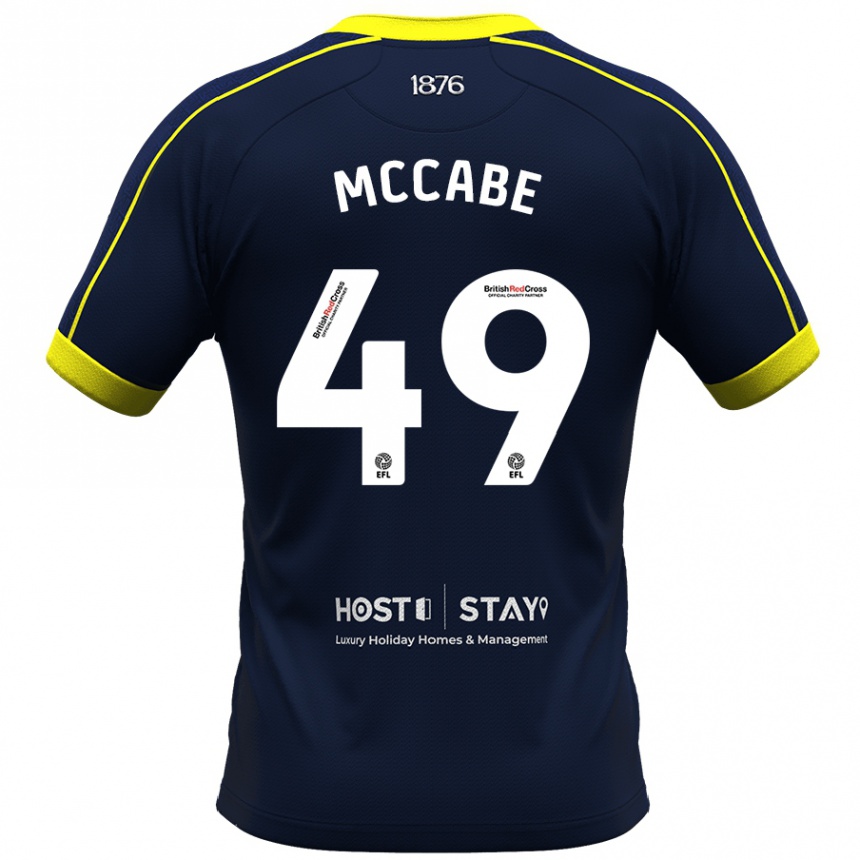 Men Football Law Mccabe #49 Navy Away Jersey 2023/24 T-Shirt